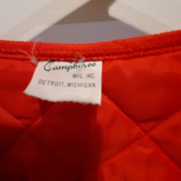 Vintage Quilted Trucker Vest Red Strohs Beer Patch - Picture 5 of 7